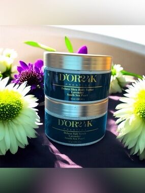 NEW-2PC Deluxe Salt Scrub & Body Butter Lavender South Sea Pearl